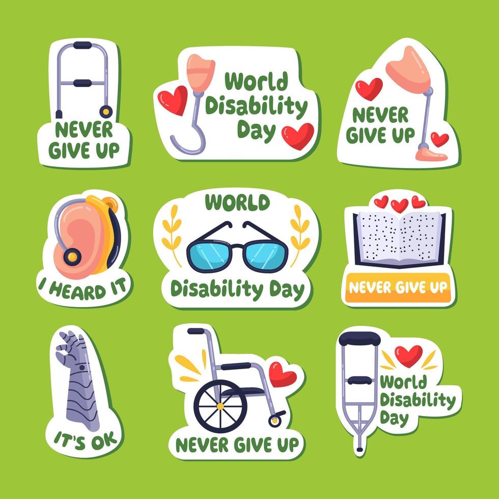 various aids for persons with disabilities vector
