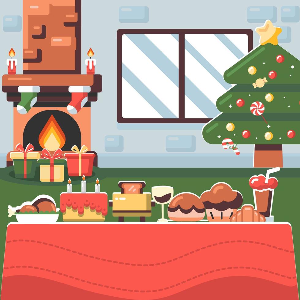 Christmas Food Concept vector