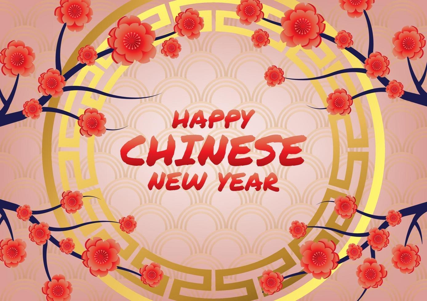 diseño de fondo de vector de arte de año nuevo chino