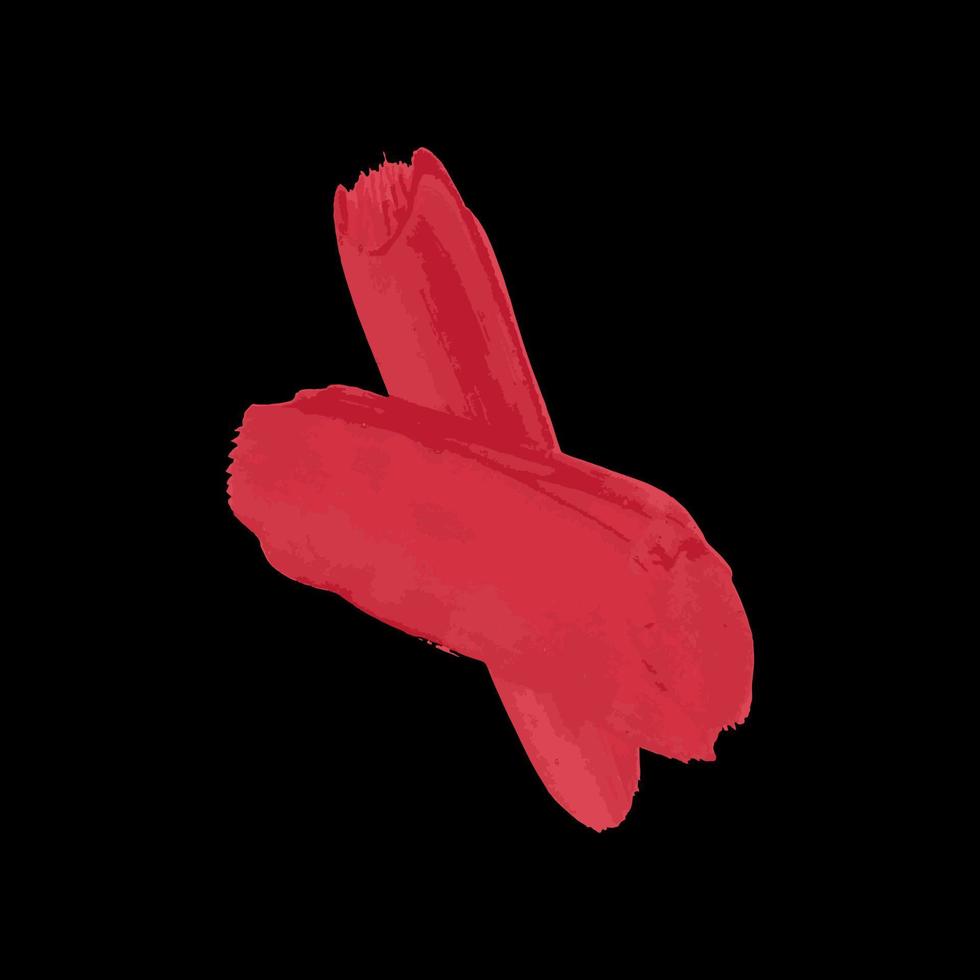 Red brush stroke isolated on white vector