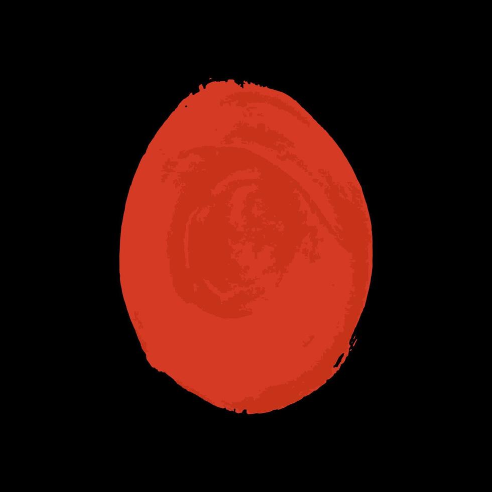 Red brush stroke isolated on white vector