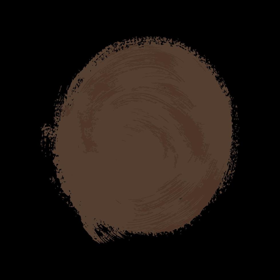 Brown brush stroke isolated on white vector