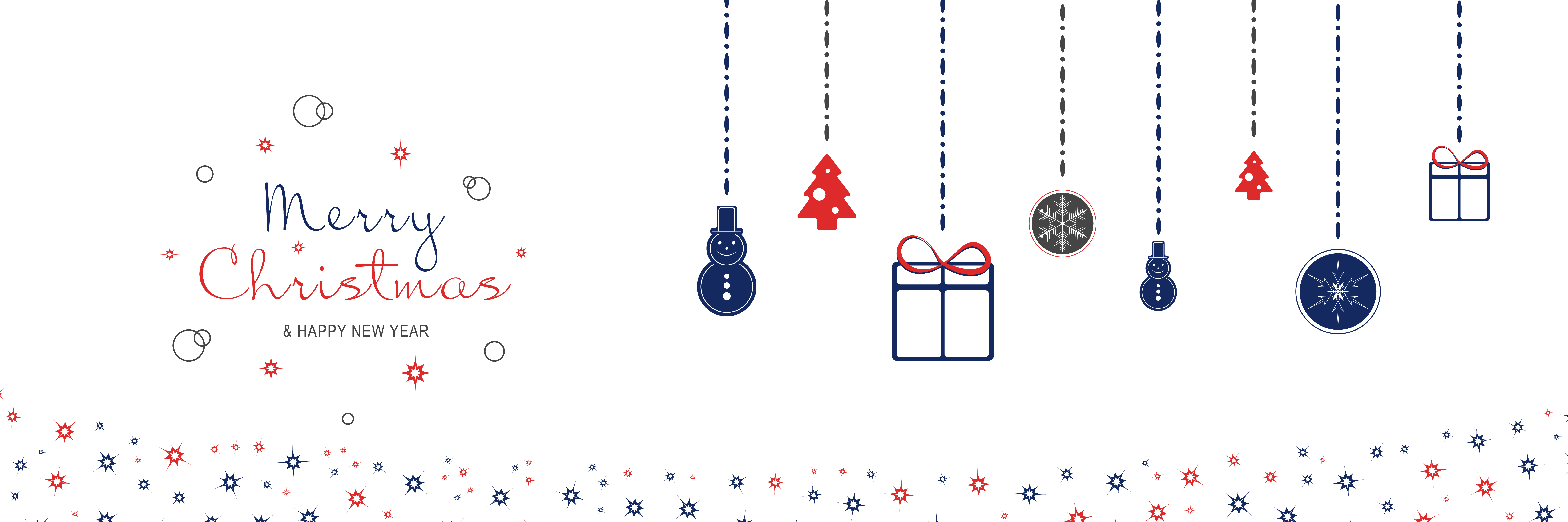 Hanging Banner Images Merry Christmas Happy New Year 2022 Merry Christmas And New Year 2022 Poster. Xmas Minimal Banner With Hanging  Snowmans, Trees, Gifts, Balls And Stars Border And Text On White  Background. Vector Illustration For Greeting Card Design 3709465 Vector