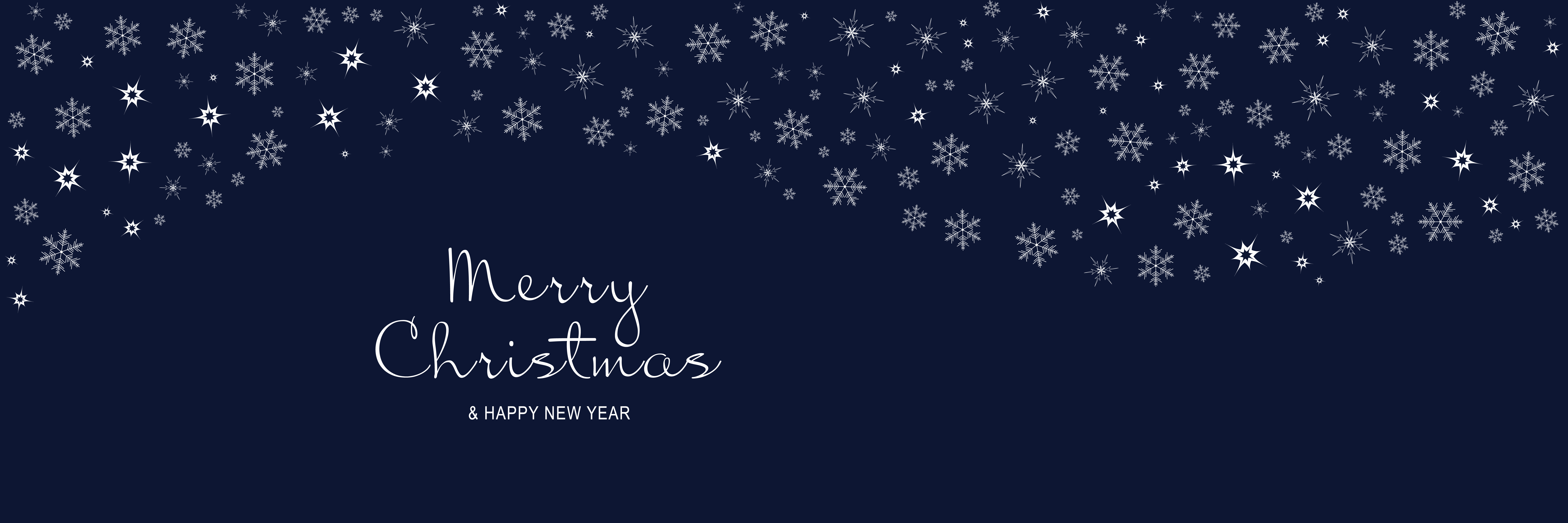 Merry Christmas And New Year 2022 Poster. Xmas Minimal Banner With White Snowflakes Pattern Border And Text On Blue Background. Horizontal Website Header. Vector Illustration For Greeting Card Design 3709468 Vector Art