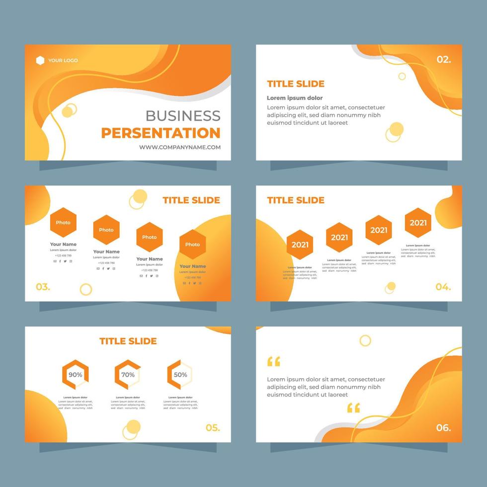 Presentation Slide Template Collection vector