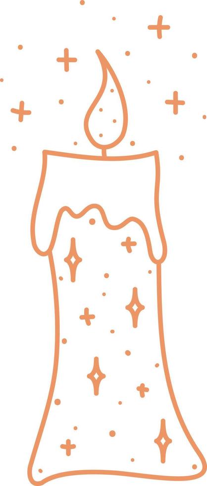 Esoteric mystical candle vector