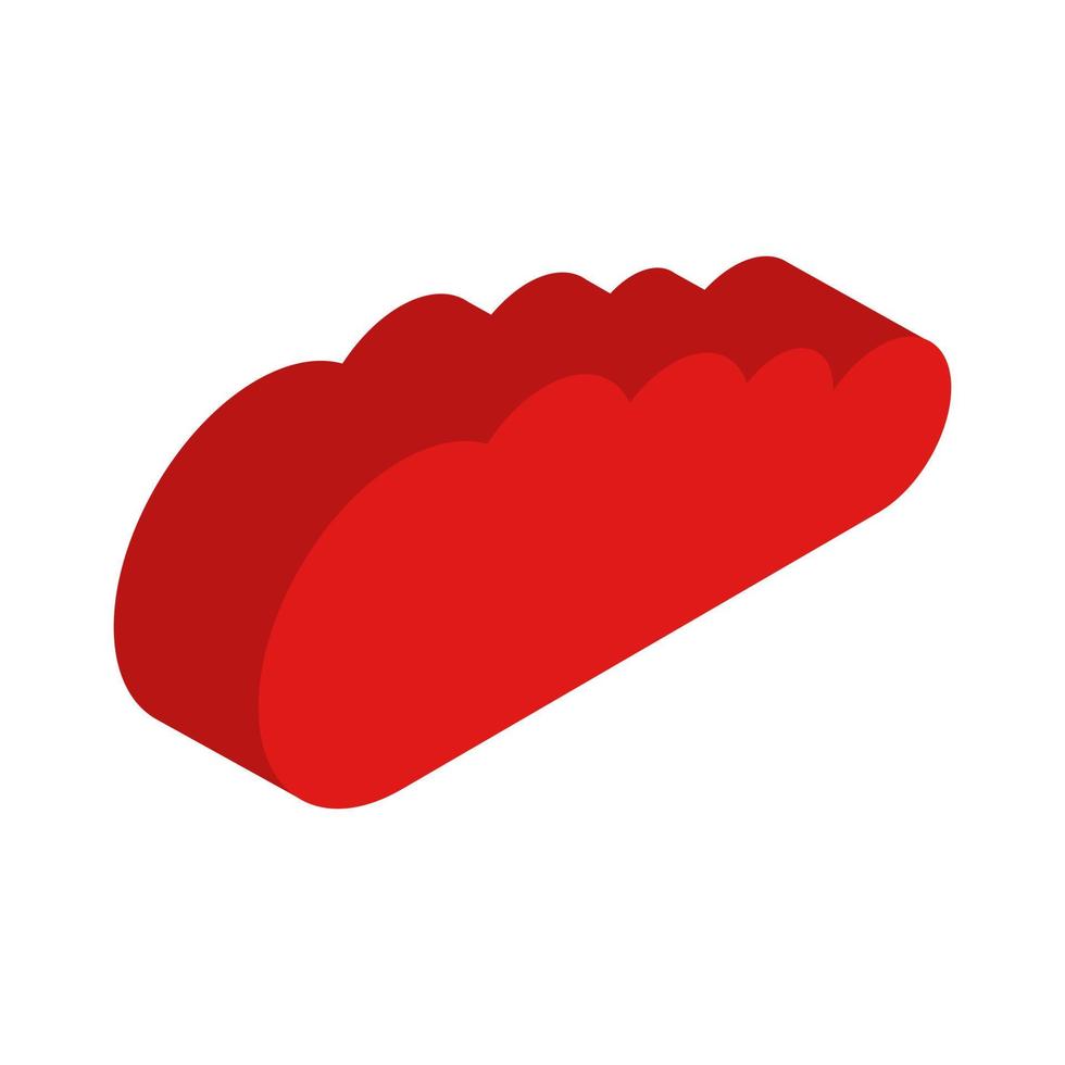 Isometric cloud on white background vector