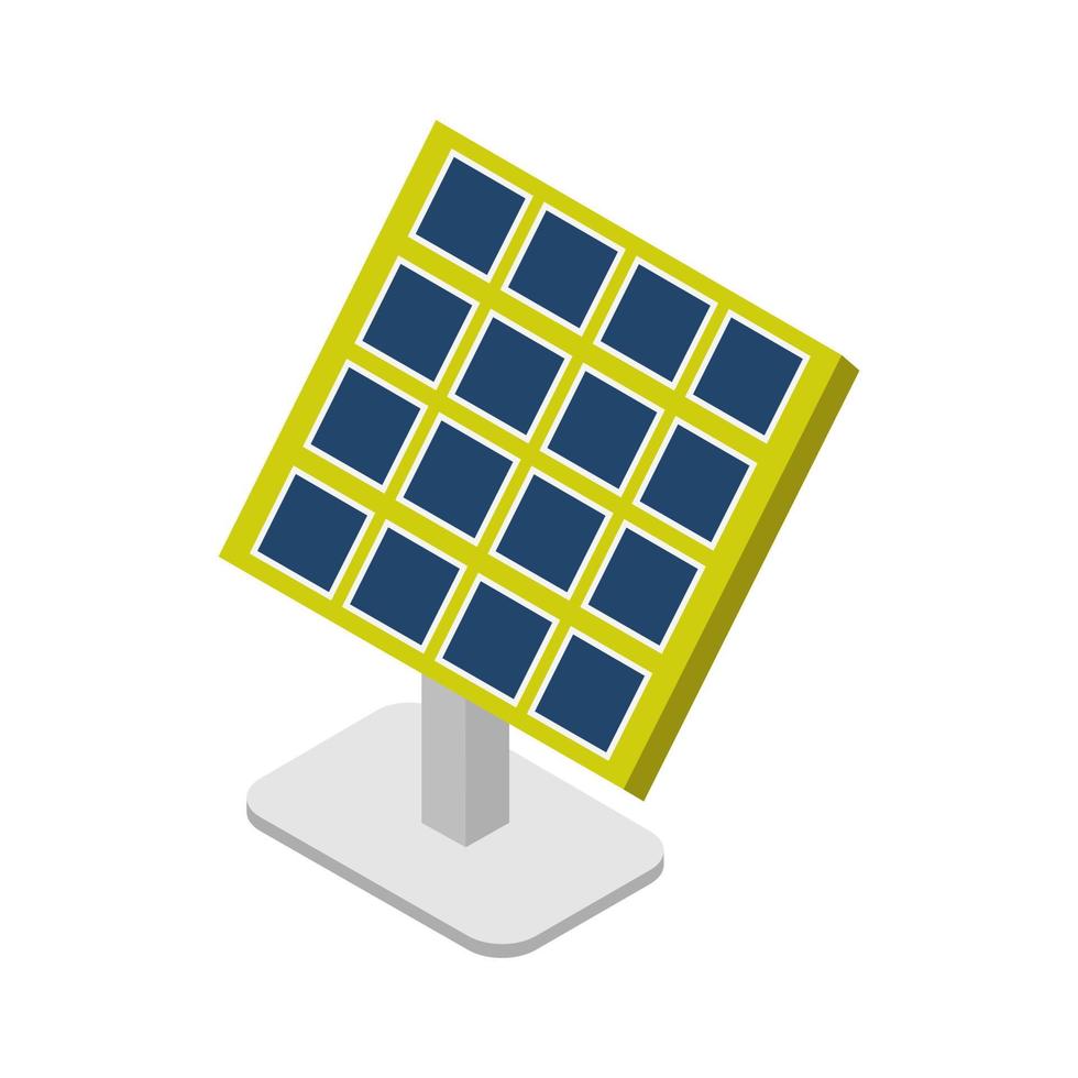 Isometric solar panel on a white background vector