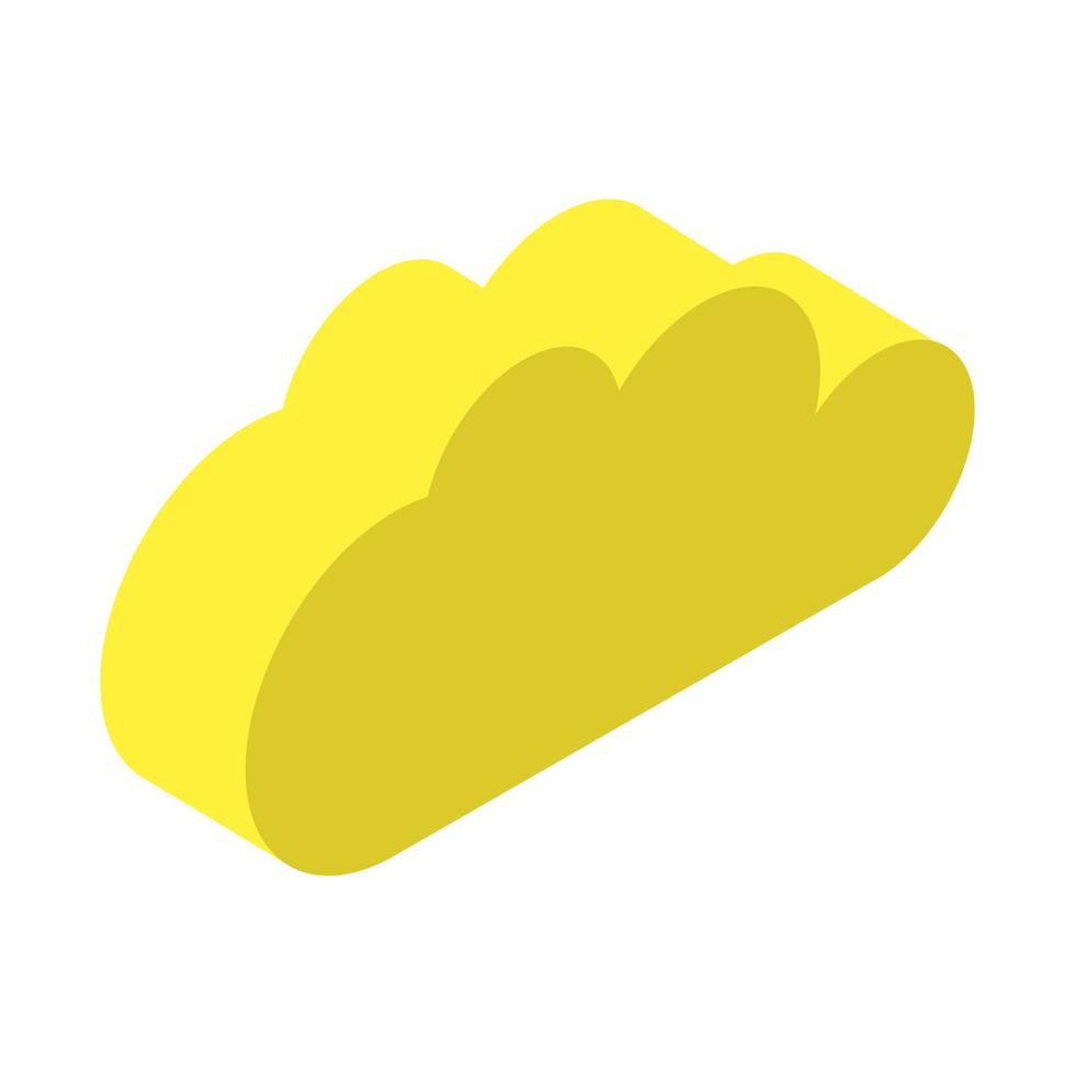 Isometric cloud on white background vector