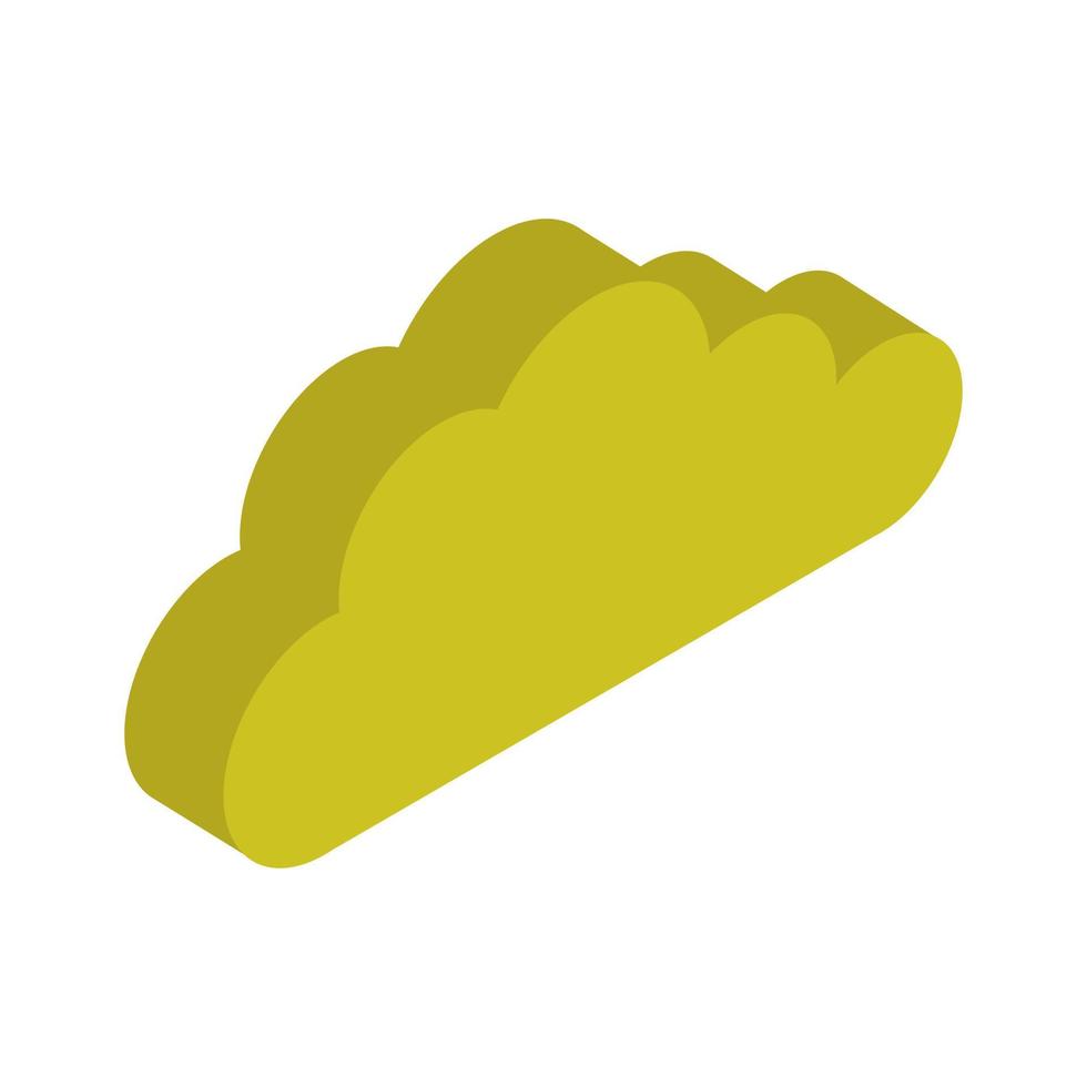 Isometric cloud on white background vector