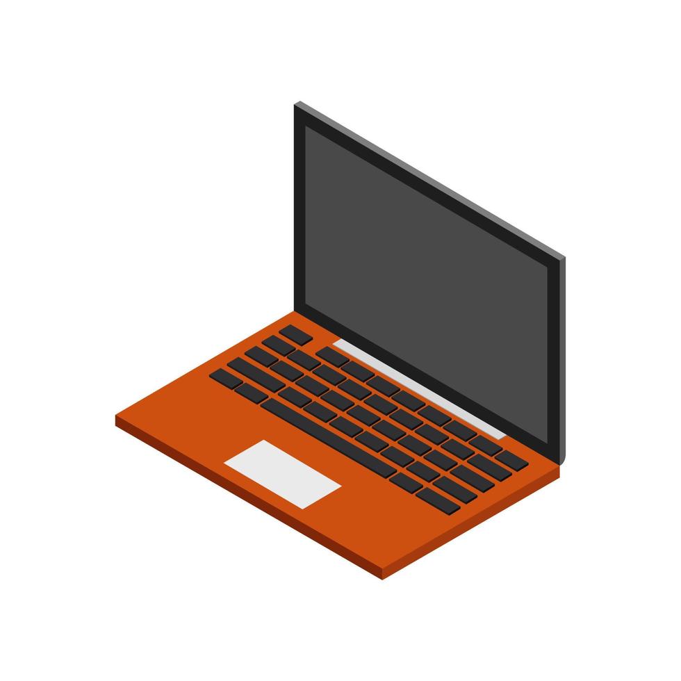 Isometric laptop on white background vector