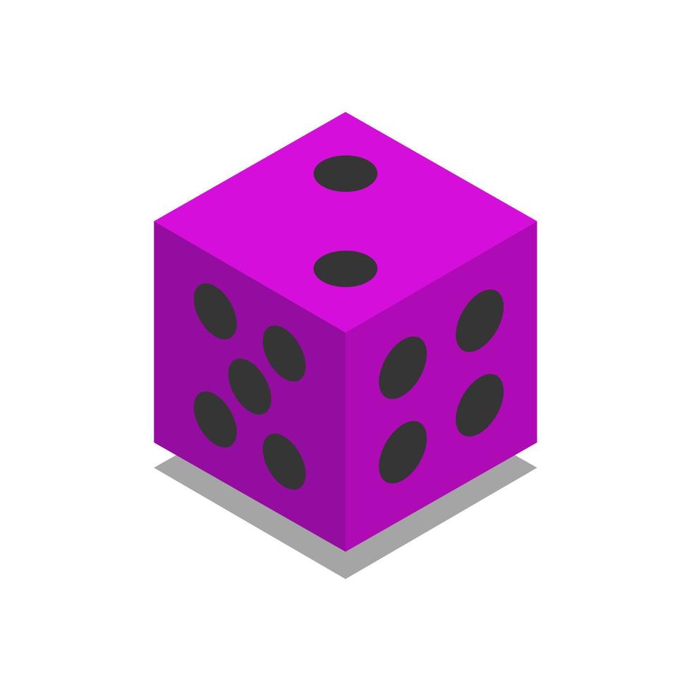 Isometric dice on a white background vector