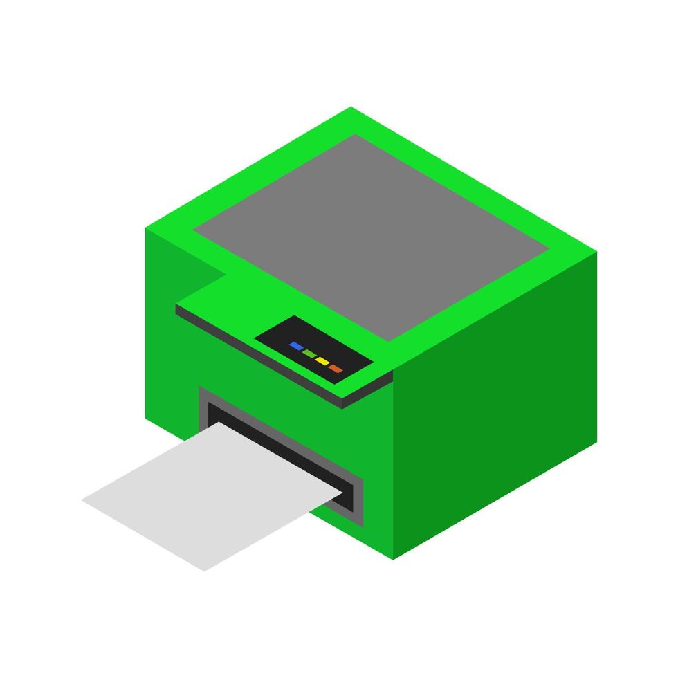 Isometric printer on a white background vector