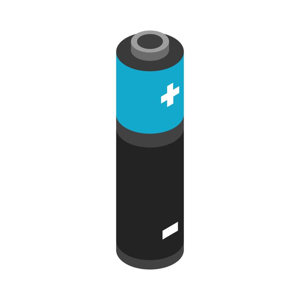 Isometric battery on white background vector