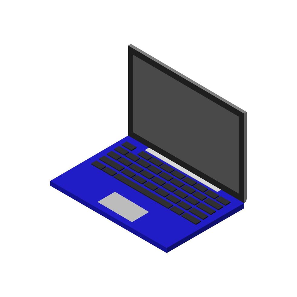 Isometric laptop on white background vector