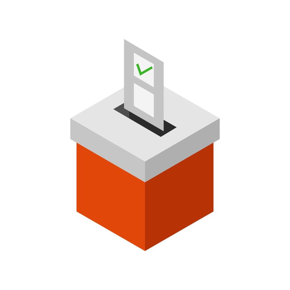 Vote isometric on white background vector