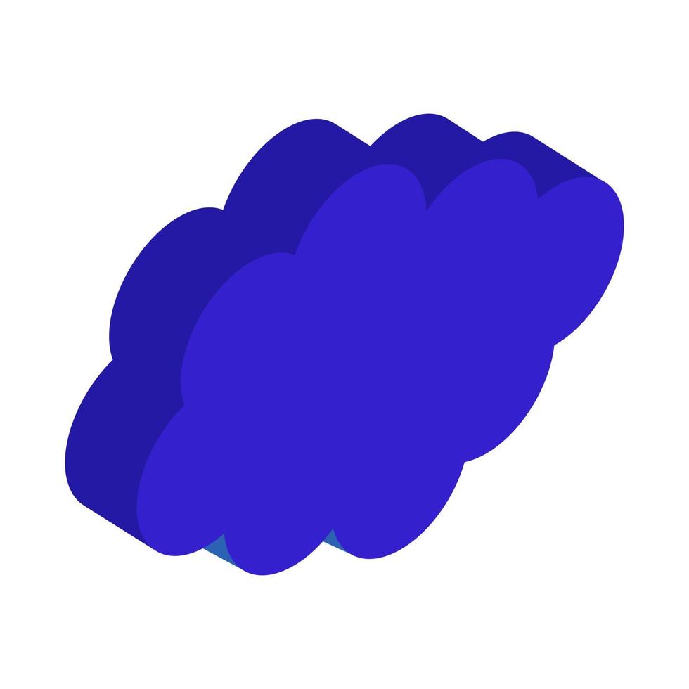 Isometric cloud on white background vector