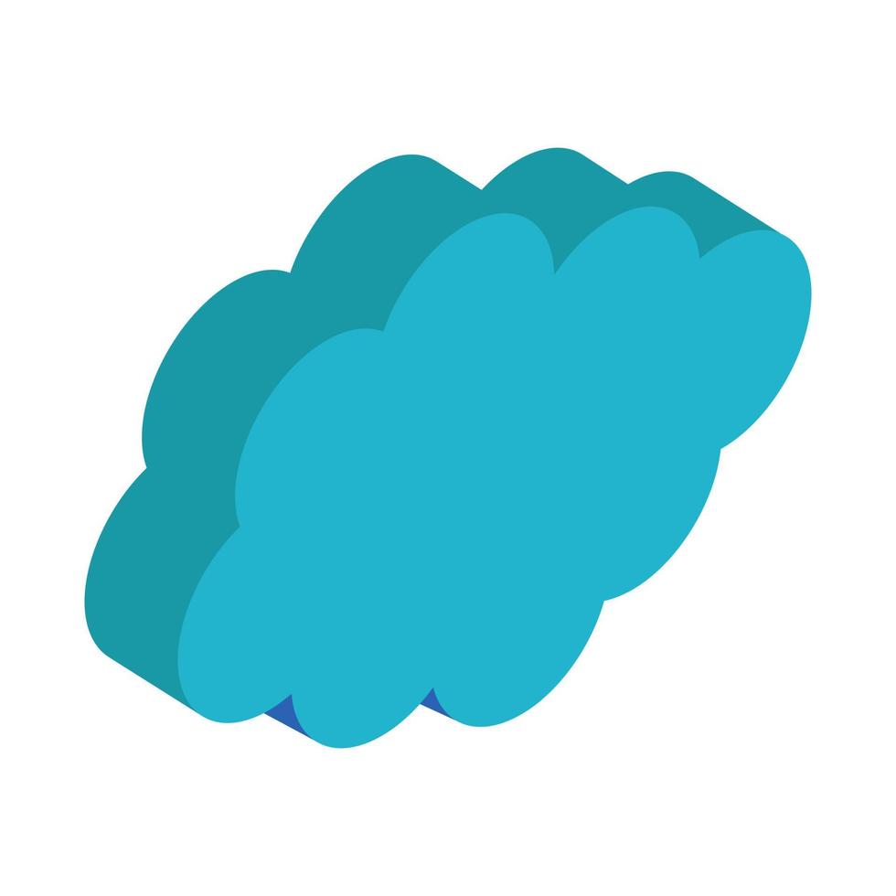Isometric cloud on white background vector