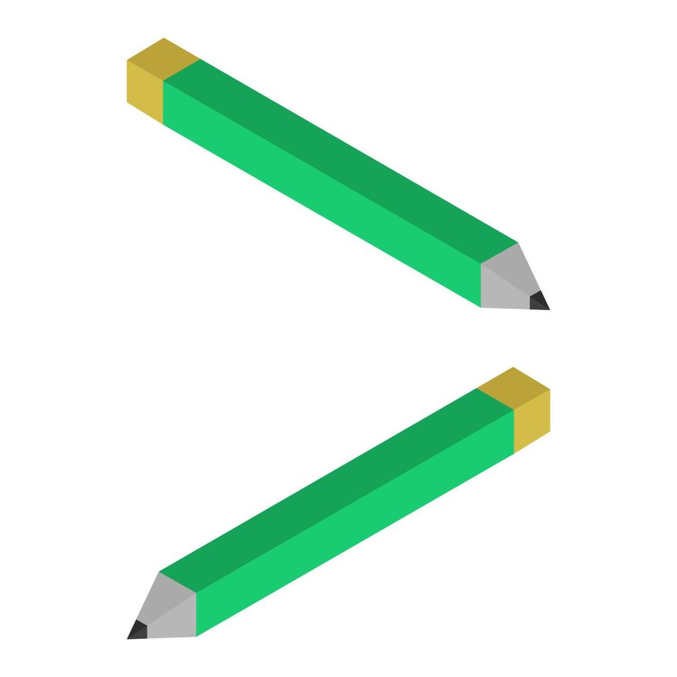 Isometric pencil on background vector