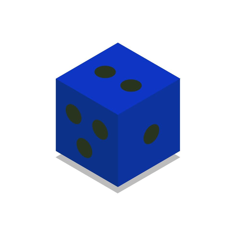 Isometric dice on a white background vector