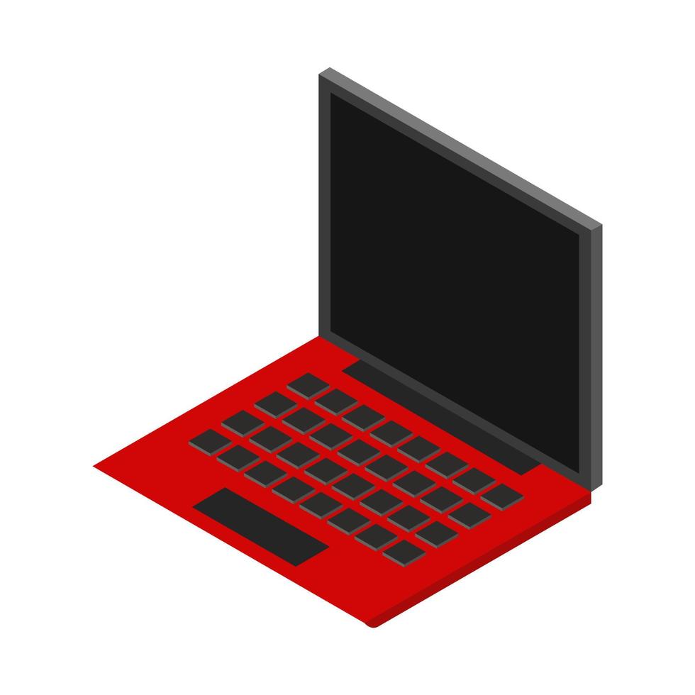 Isometric laptop on white background vector