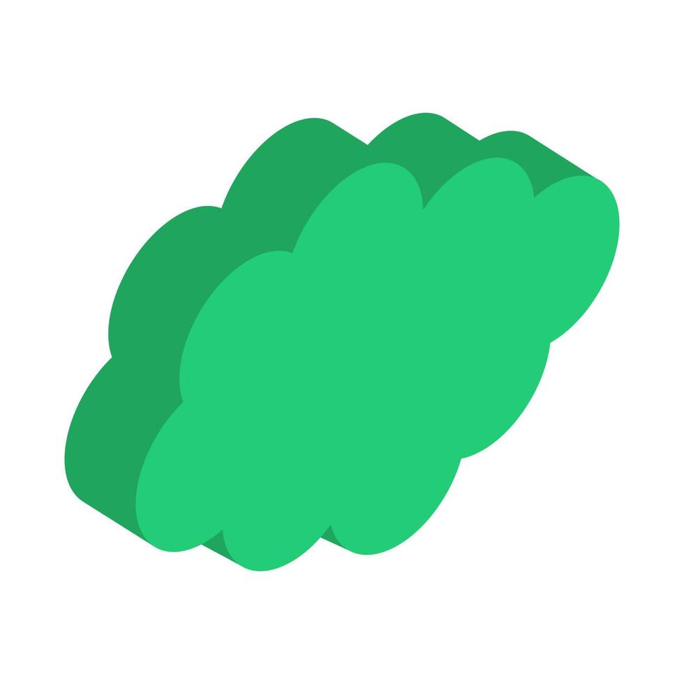 Isometric cloud on white background vector