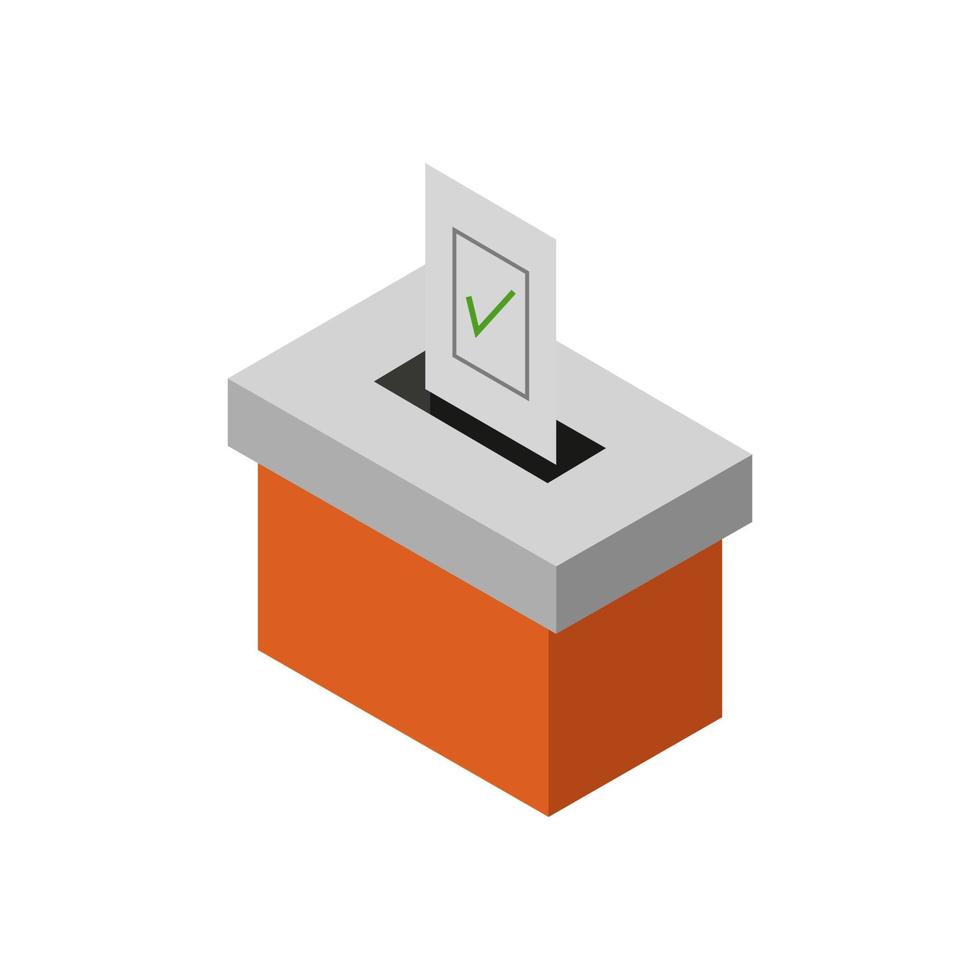 voto isométrico sobre fondo blanco vector