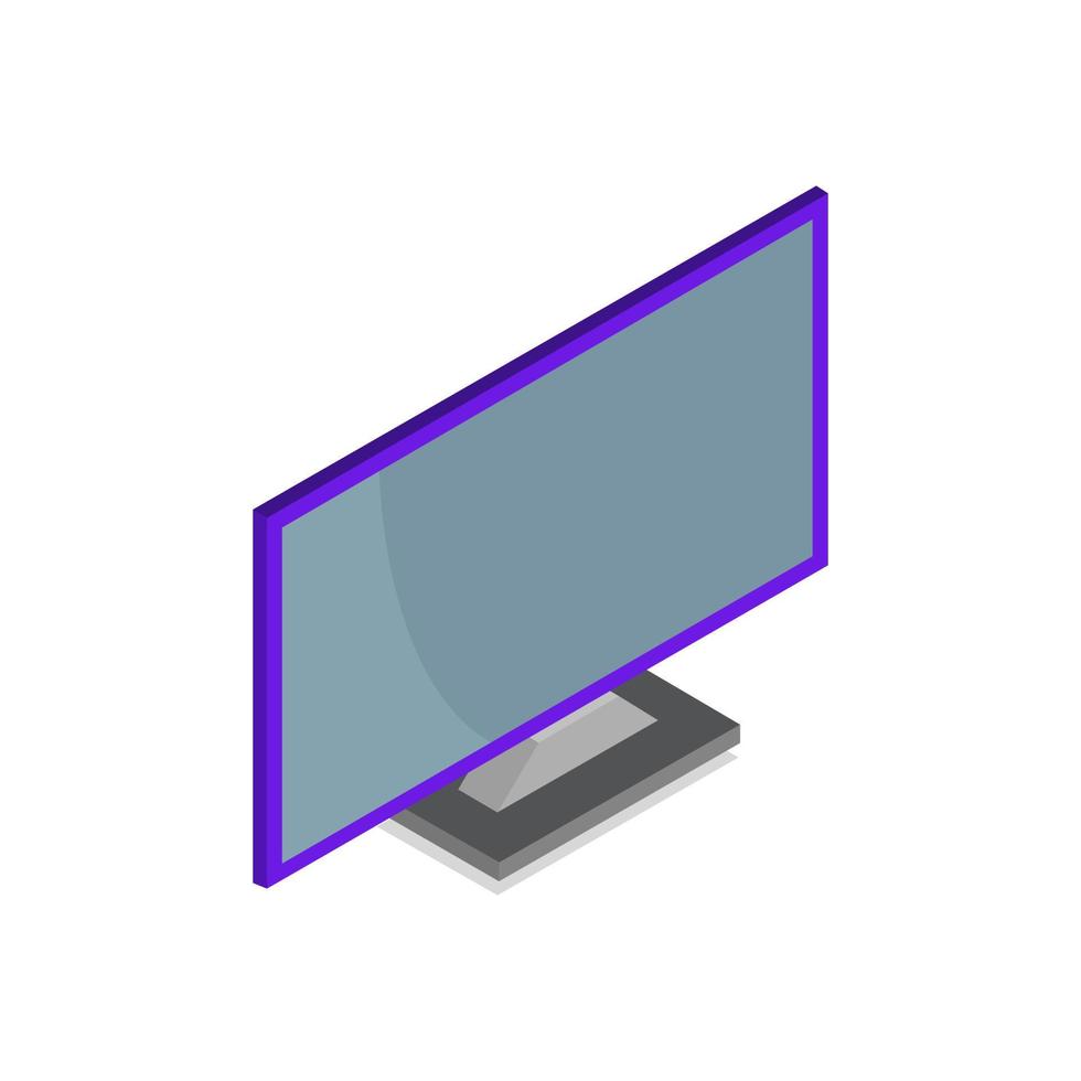 Isometric computer on white background vector