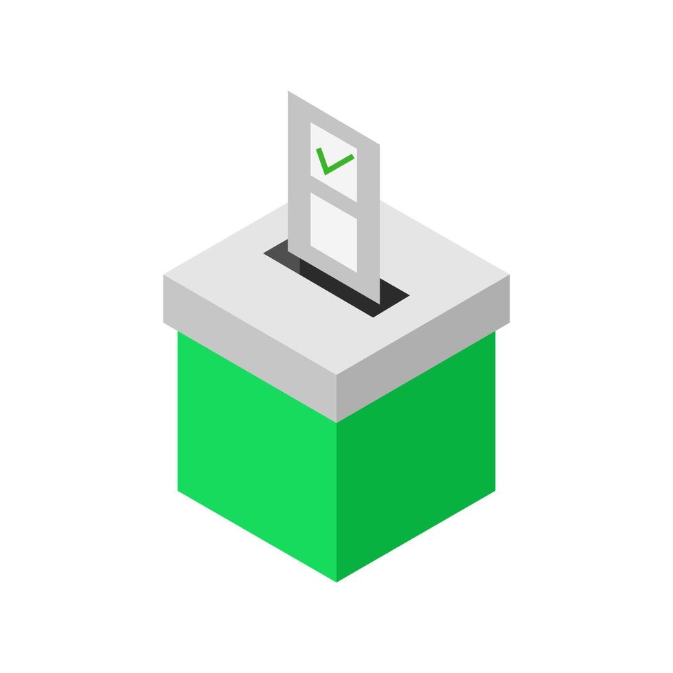 Vote isometric on white background vector