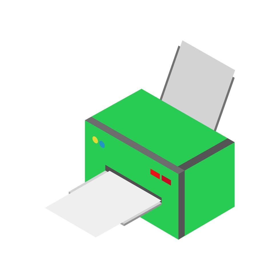 Isometric printer on a white background vector