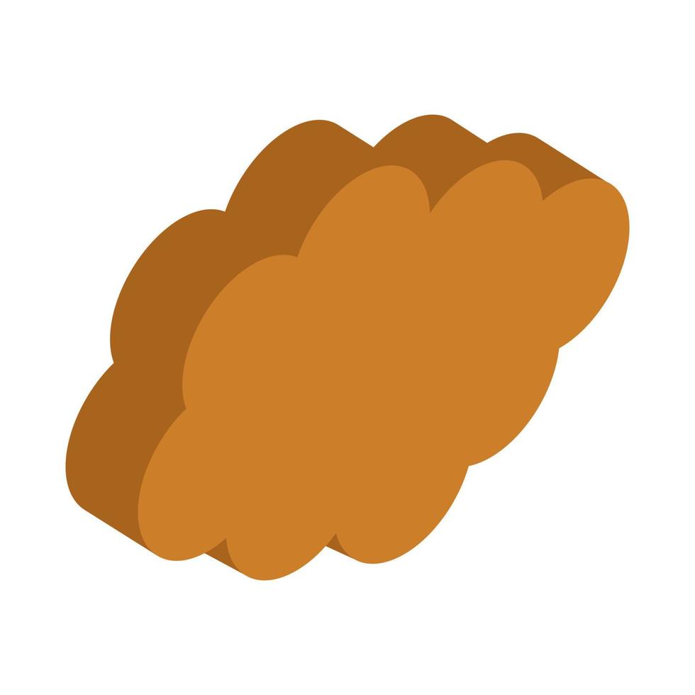 Isometric cloud on white background vector