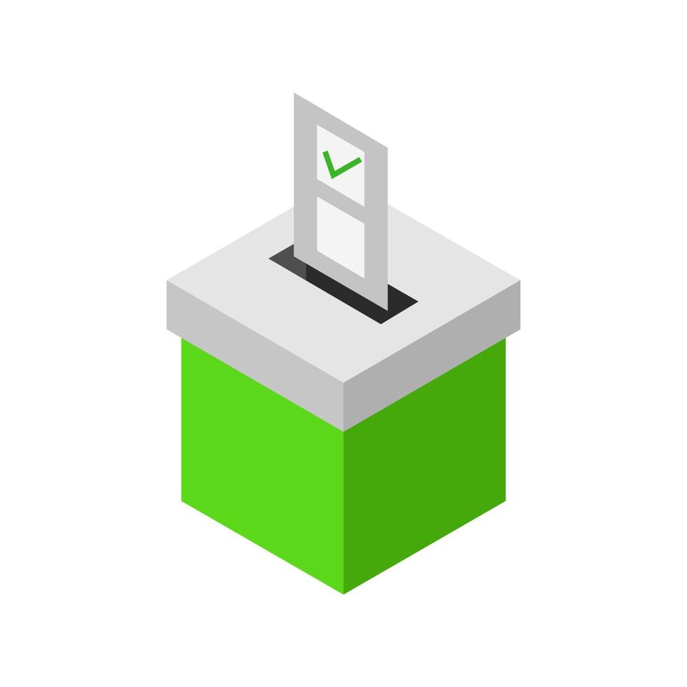 Vote isometric on white background vector