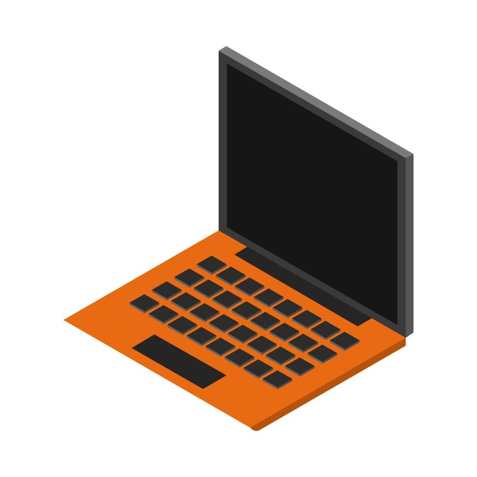 Isometric laptop on white background vector