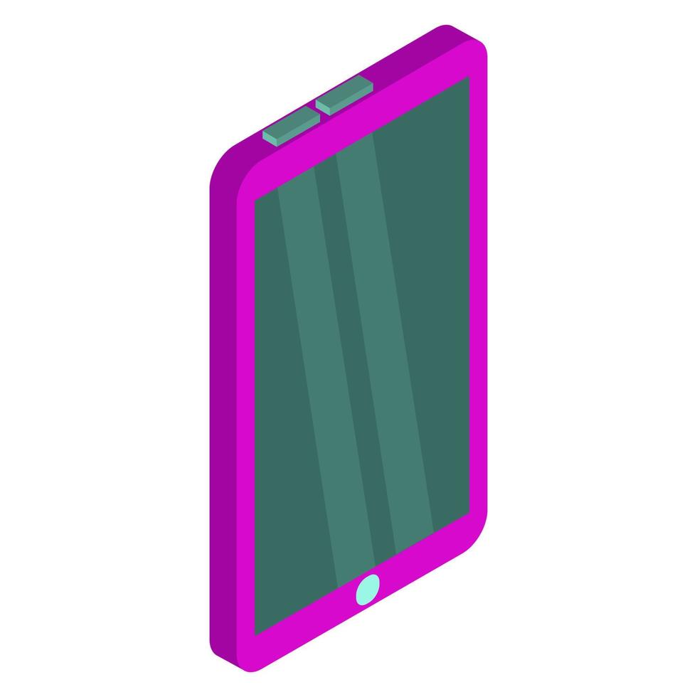 Isometric tablet on a white background vector