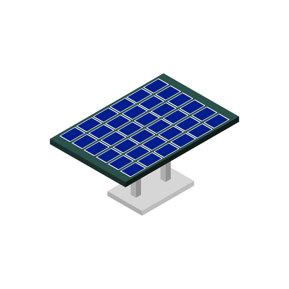 Isometric solar panel on a white background vector