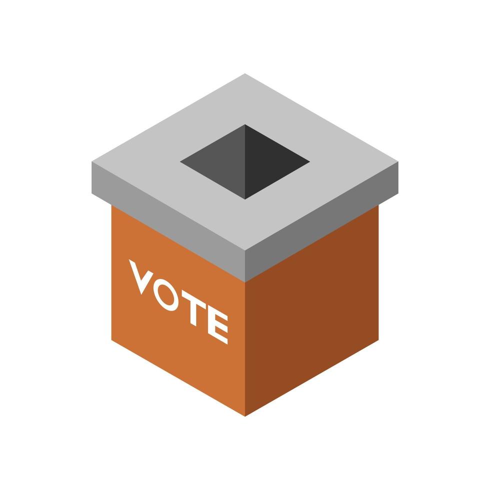 Vote isometric on white background vector