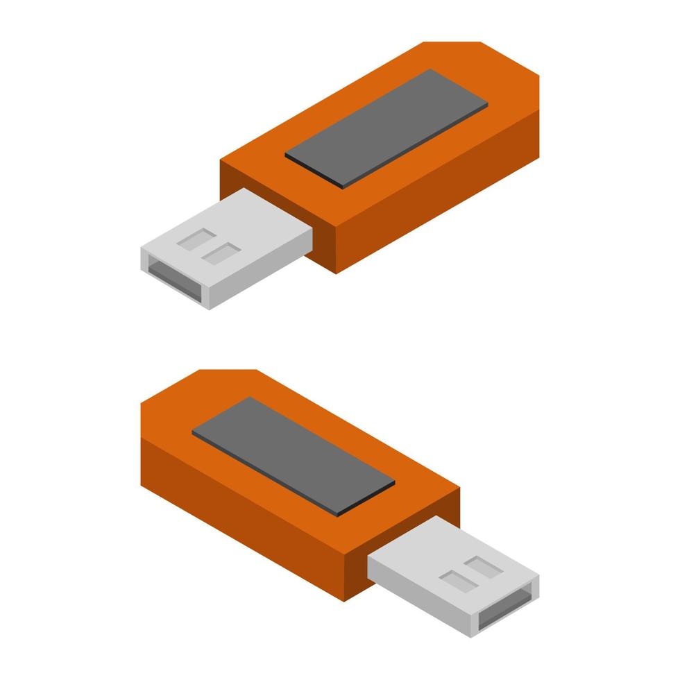 Isometric usb drive on a white background vector