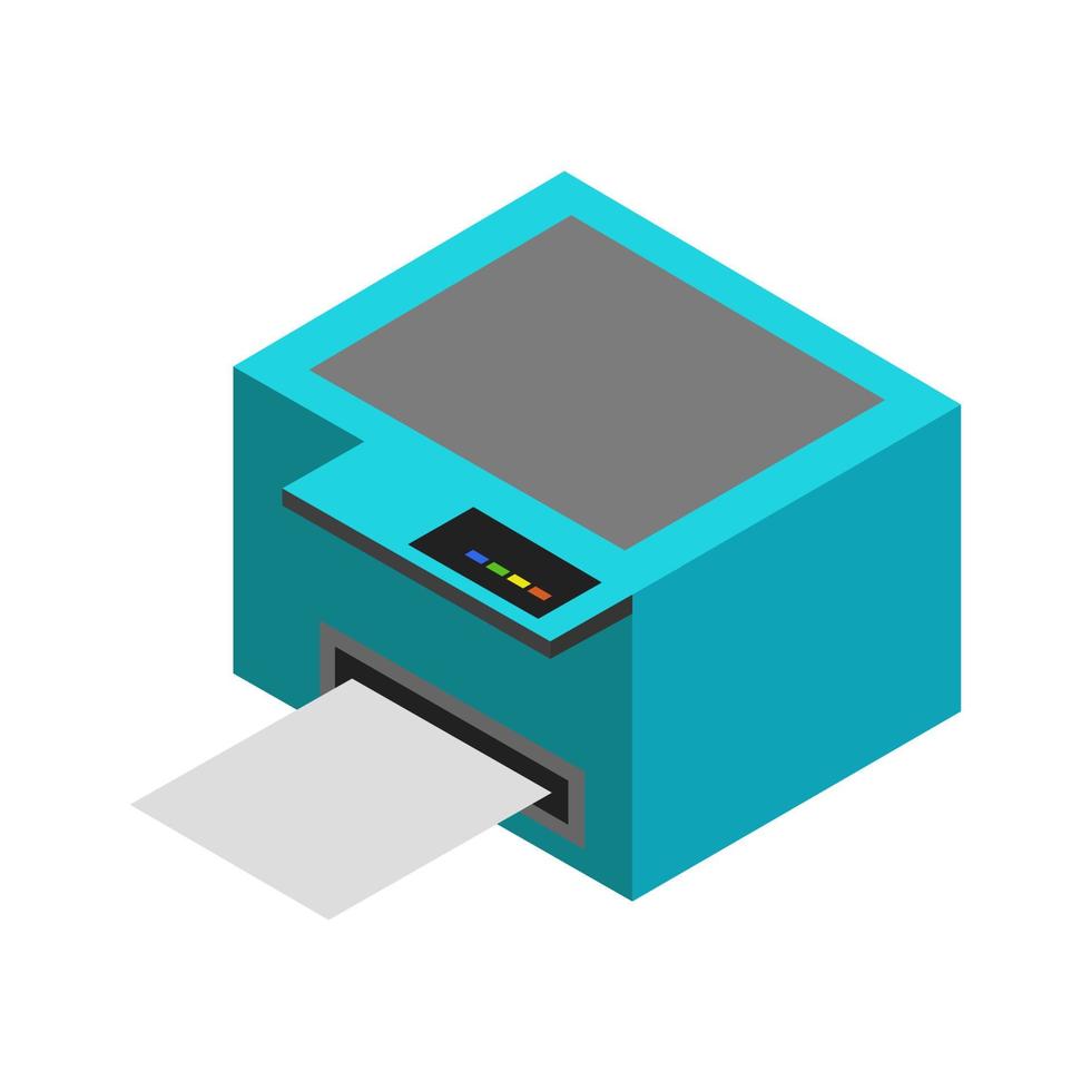 Isometric printer on a white background vector