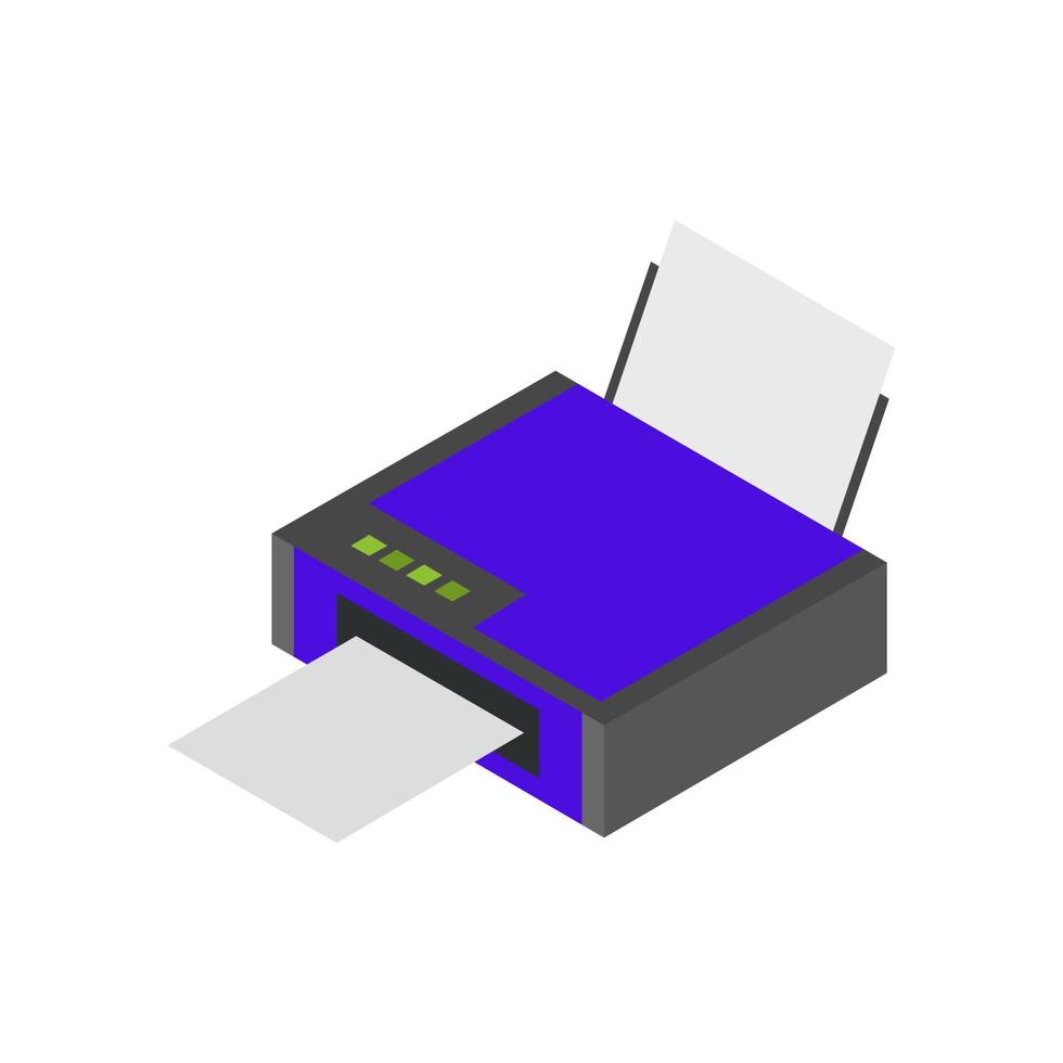 Isometric printer on a white background vector