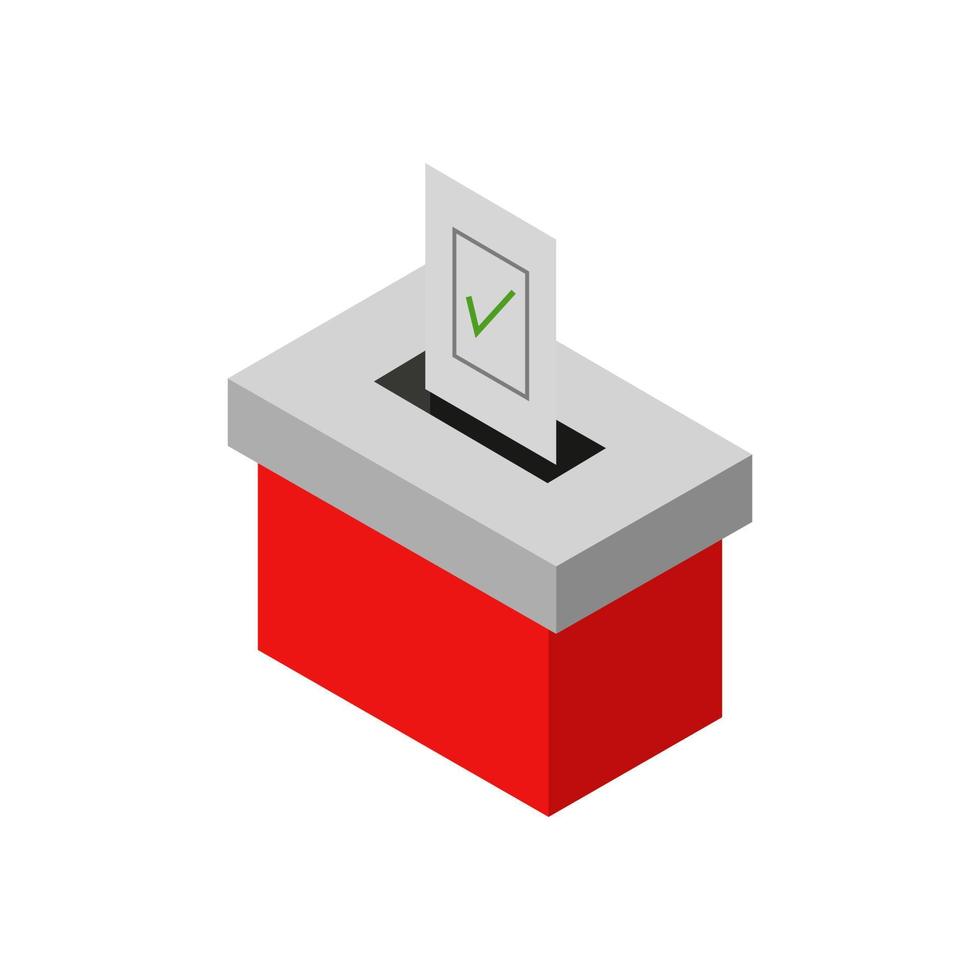 voto isométrico sobre fondo blanco vector