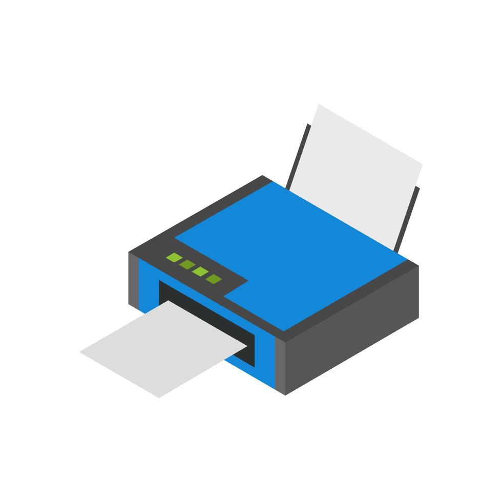 Isometric printer on a white background vector