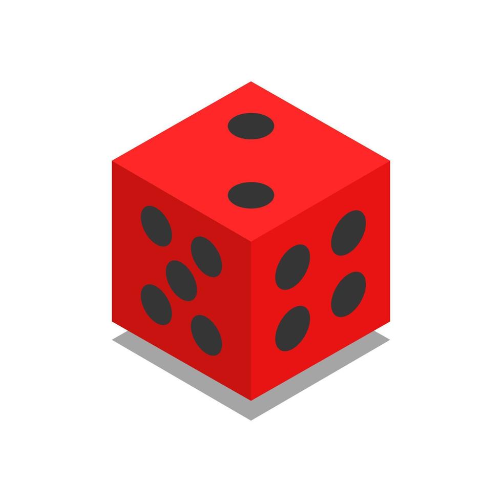 Isometric dice on a white background vector