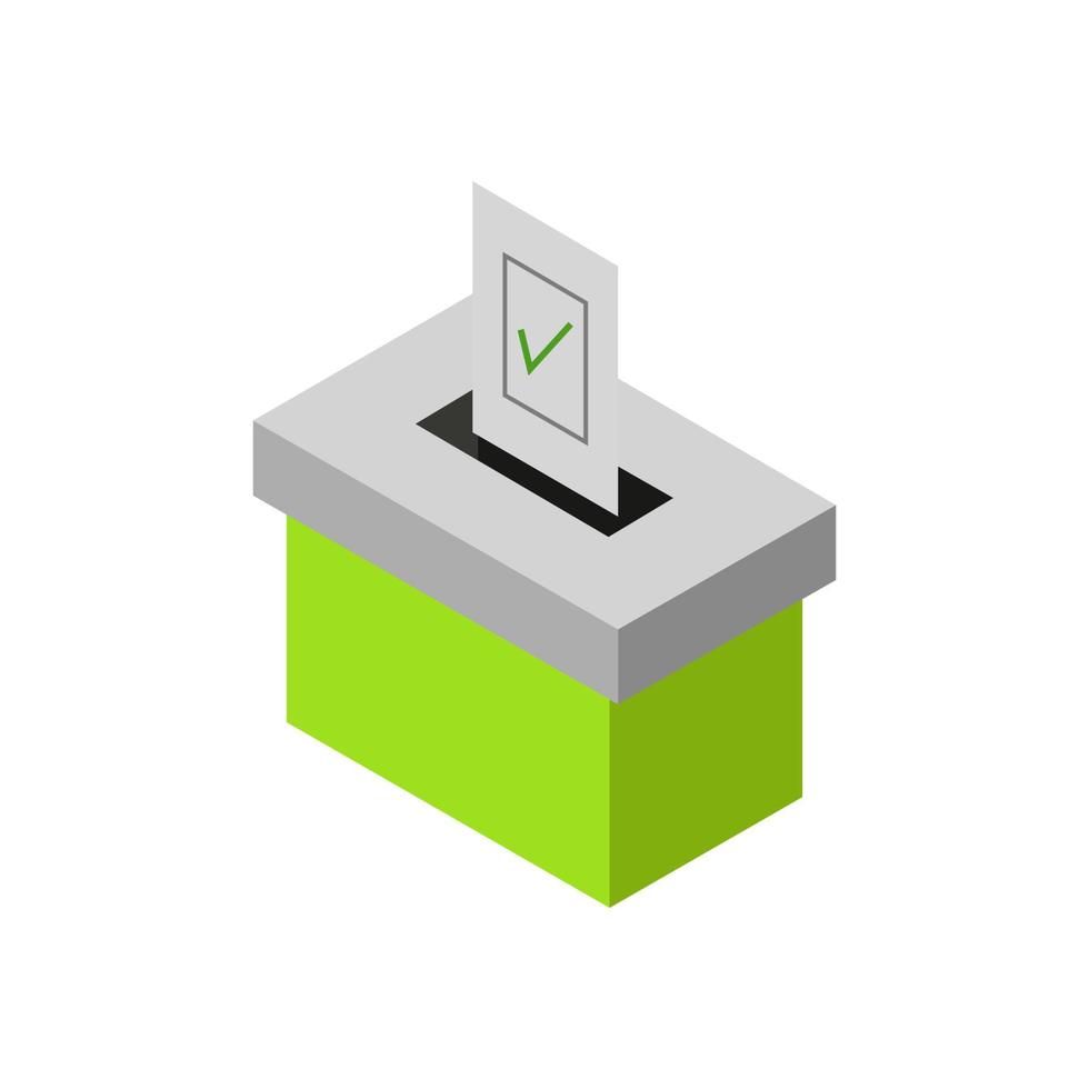 Vote isometric on white background vector