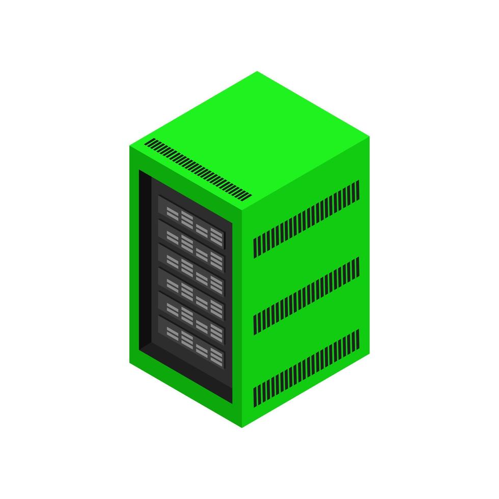 Isometric server on a white background vector