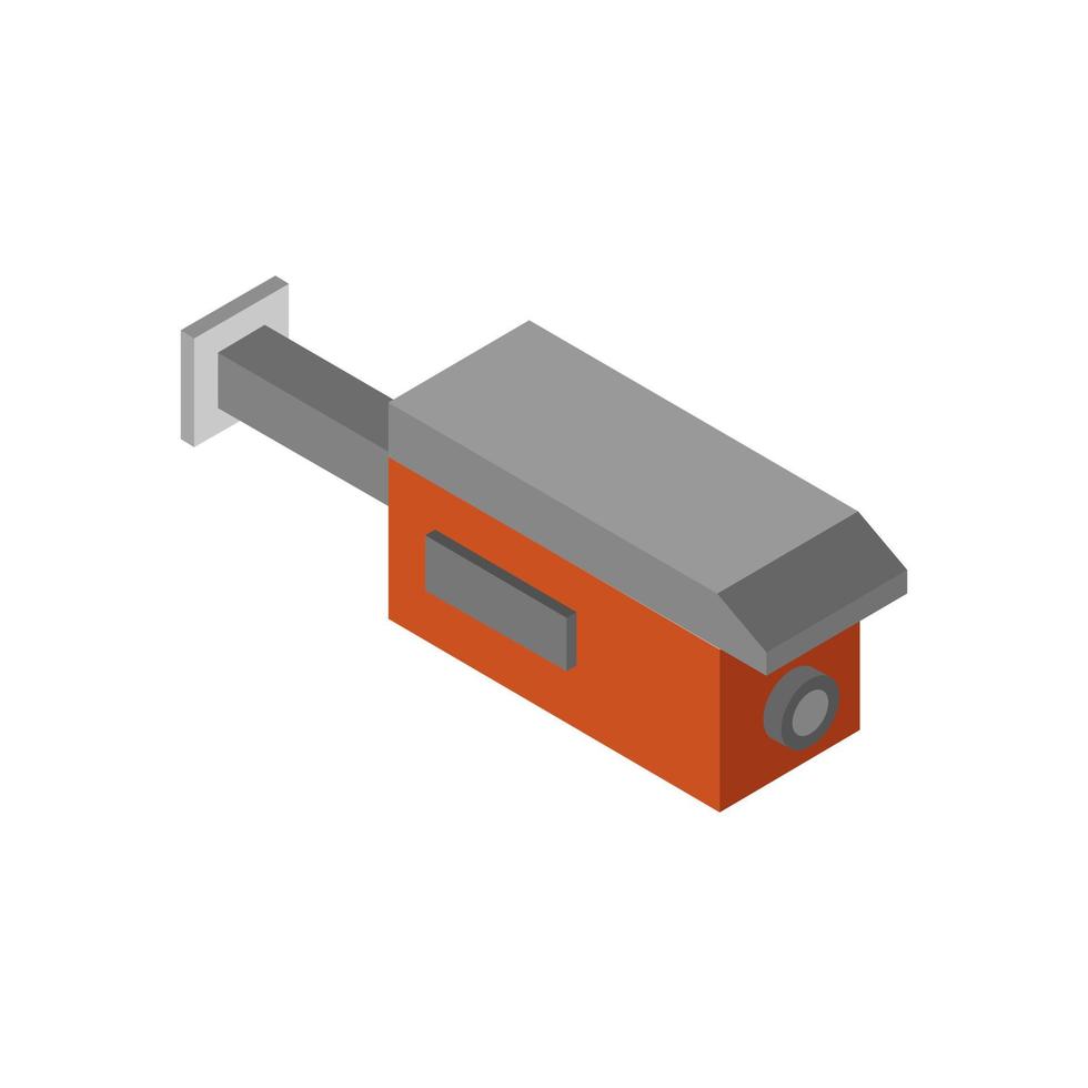 Isometric surveillance camera on a white background vector