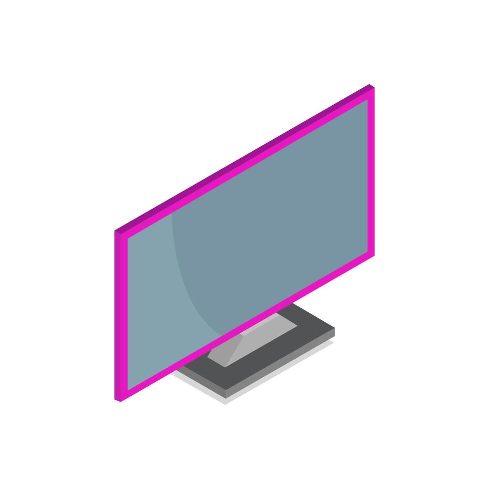 Isometric computer on white background vector