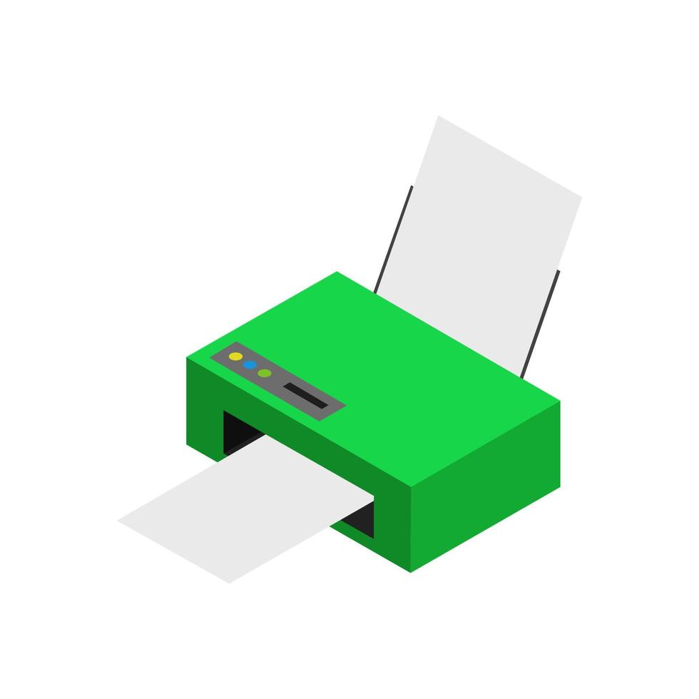 Isometric printer on a white background vector