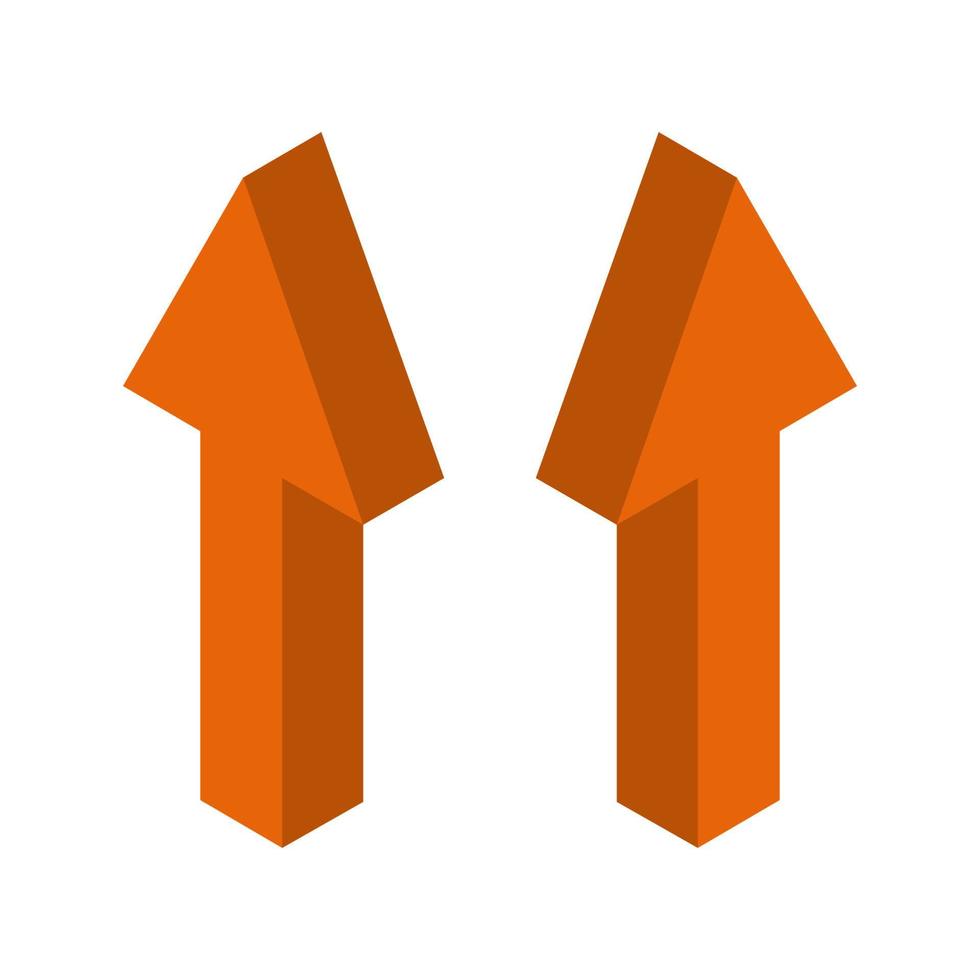 Isometric arrow on white background vector