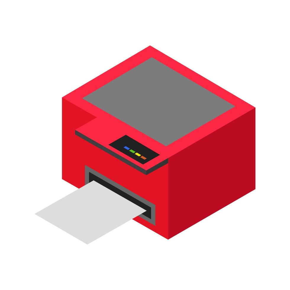 Isometric printer on a white background vector