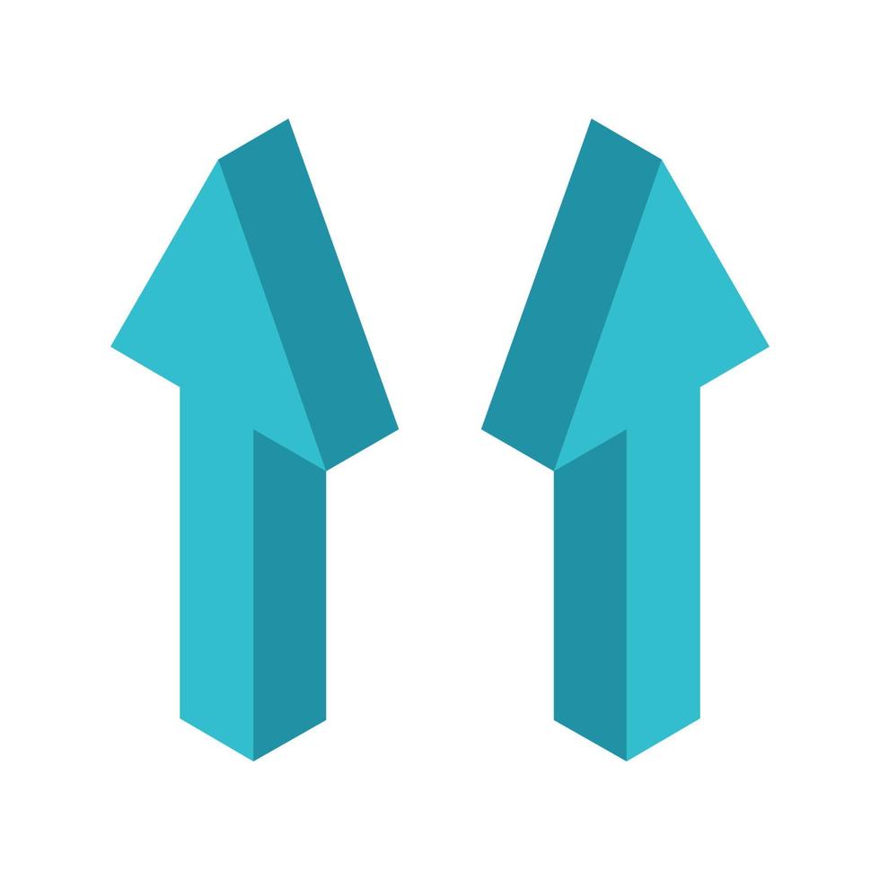 Isometric arrow on white background vector